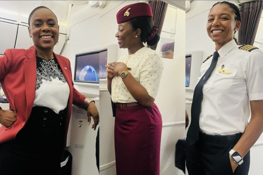 Trois femmes congolaises sont au cœur du premier vol de Qatar Airways en RDC