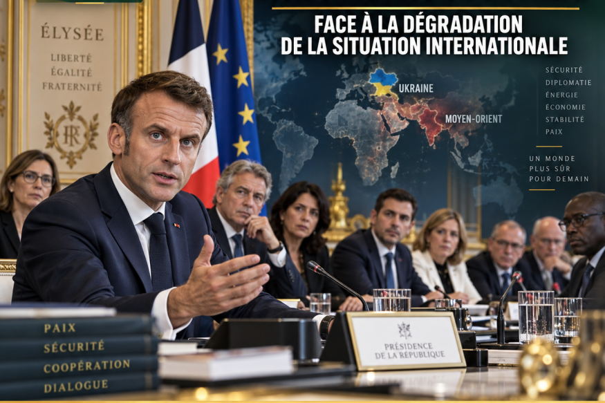 Emmanuel Macron réunit les chefs de parti face à la dégradation de la situation internationale